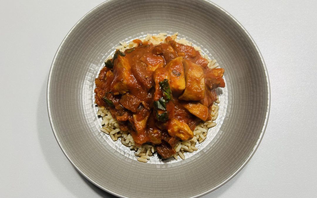 Lamelles de seiche, sauce américaine