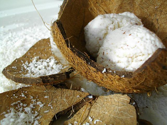 Glace maison à la noix de coco