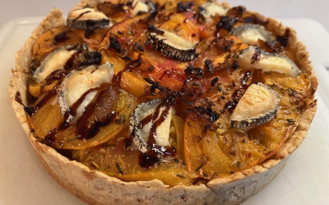 Tarte à la tomate et chèvre