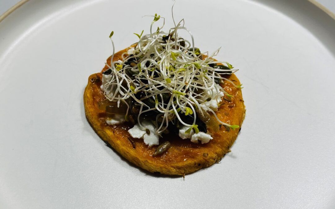 Toast de patate douce au chèvre