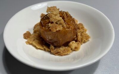 Pommes au four, crumble épeautre