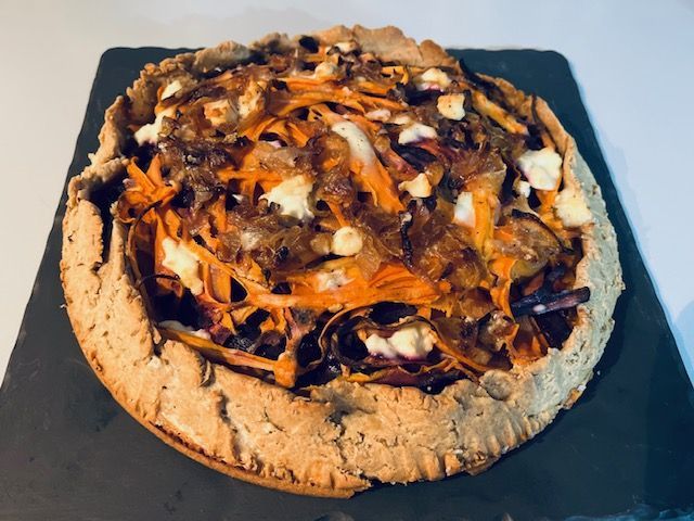 Tarte rustique carottes chèvre