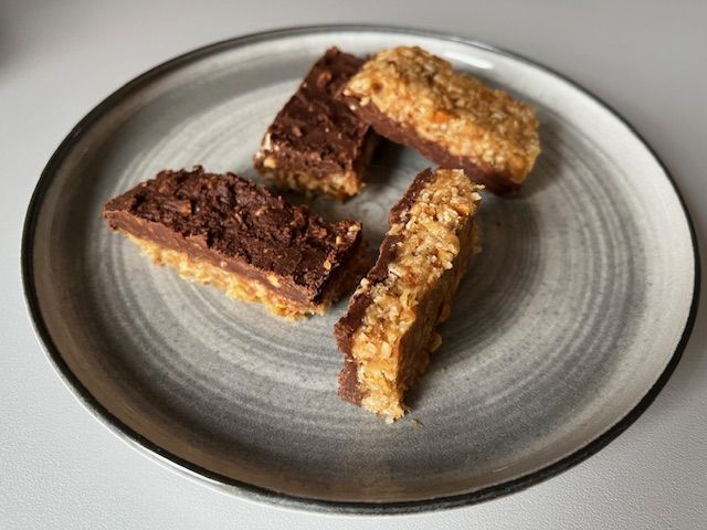 Snickers vegan, caramel au beurre salé